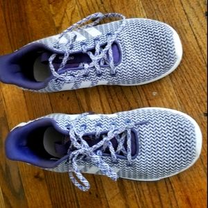 Adidas pink and purple tennis shoes